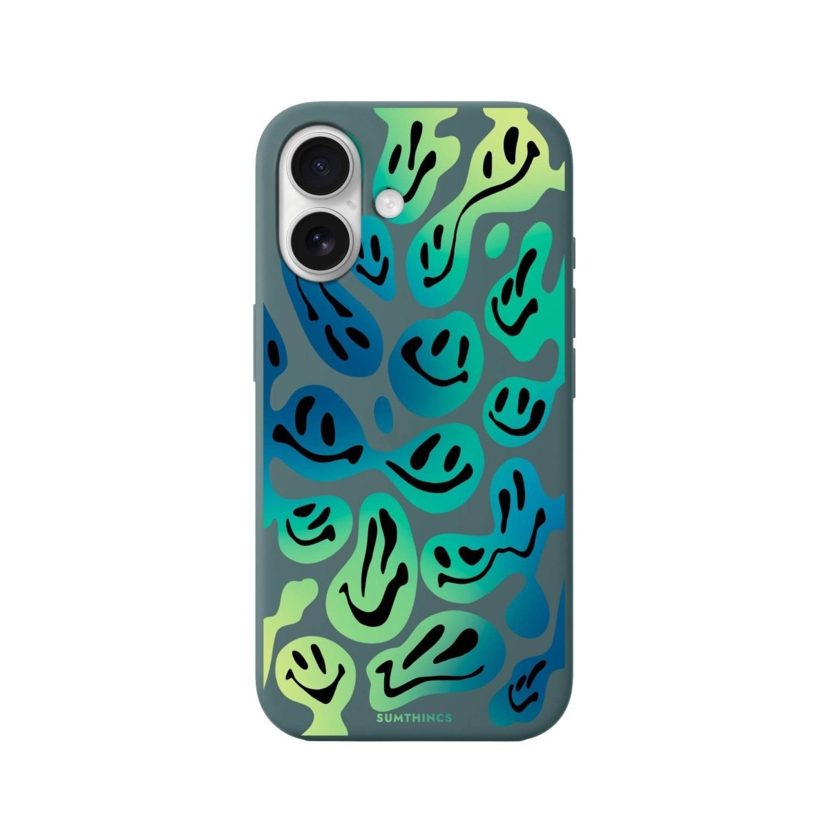iPhone 16 Smiley Premium Telefon Kılıfı Kaktüs Yeşili - SUMTHINCS