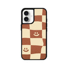 iPhone 16 Smiling Check Leather Vegan Deri Telefon Kılıfı - SUMTHINCS