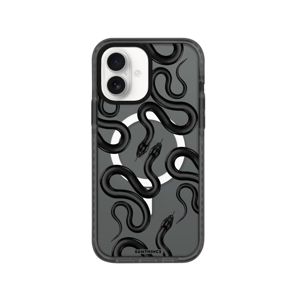 iPhone 16 Snakes Magsafe Procase Şeffaf Telefon Kılıfı Antrasit - SUMTHINCS