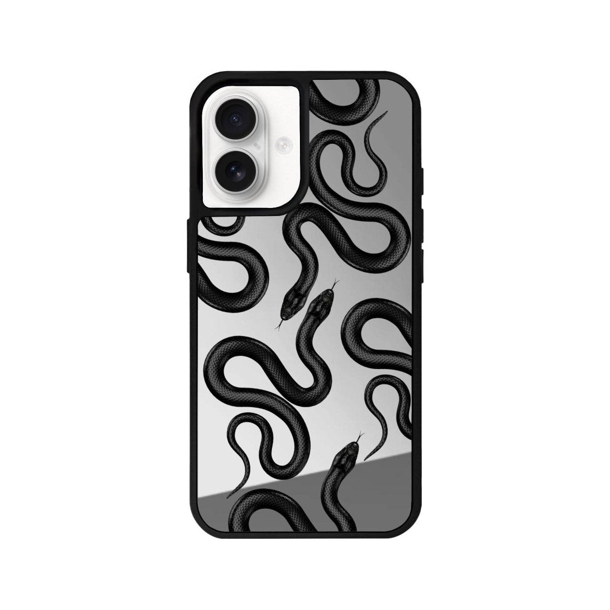 iPhone 16 Snakes Mirror Aynalı Telefon Kılıfı Gümüş - SUMTHINCS