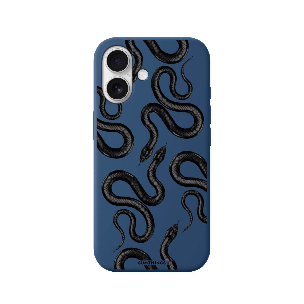 iPhone 16 Snakes Premium Telefon Kılıfı Pasifik Mavi - SUMTHINCS