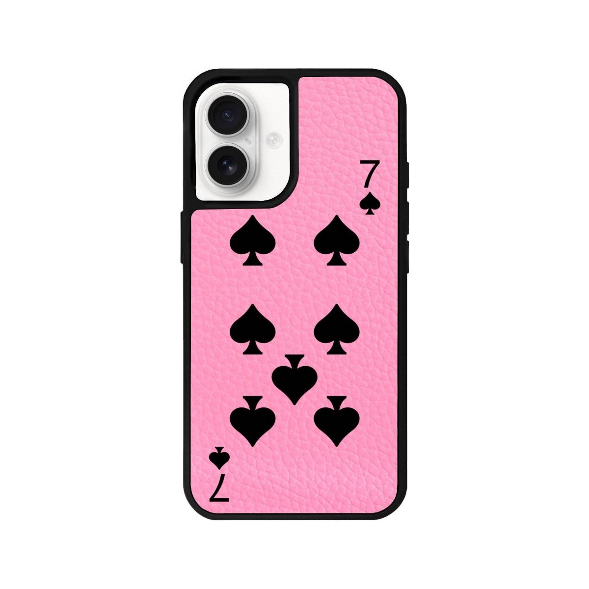 iPhone 16 Spade7 Leather Vegan Deri Telefon Kılıfı Pembe - SUMTHINCS