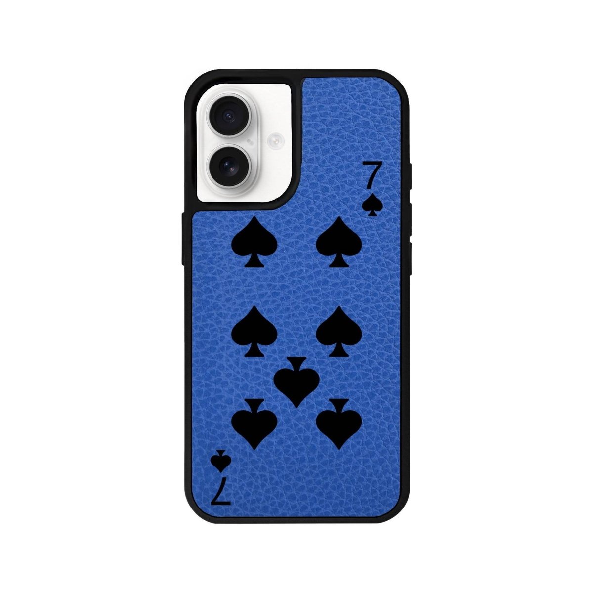 iPhone 16 Spade7 Leather Vegan Deri Telefon Kılıfı Mavi - SUMTHINCS