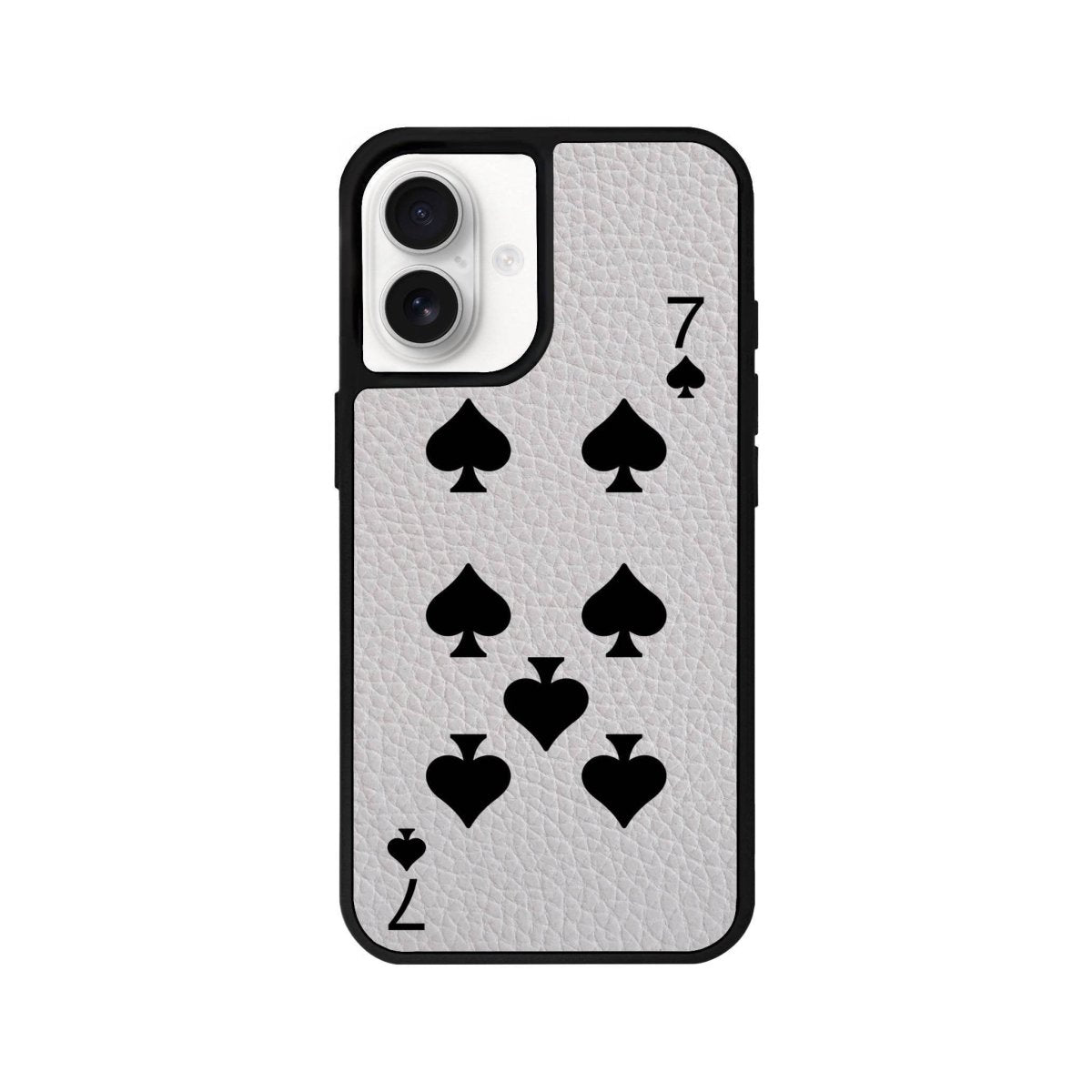 iPhone 16 Spade7 Leather Vegan Deri Telefon Kılıfı Gri - SUMTHINCS