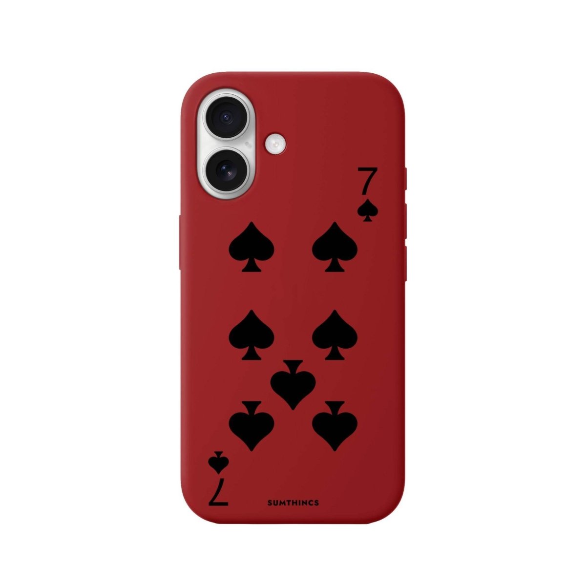 iPhone 16 Spade7 Premium Telefon Kılıfı Kırmızı - SUMTHINCS