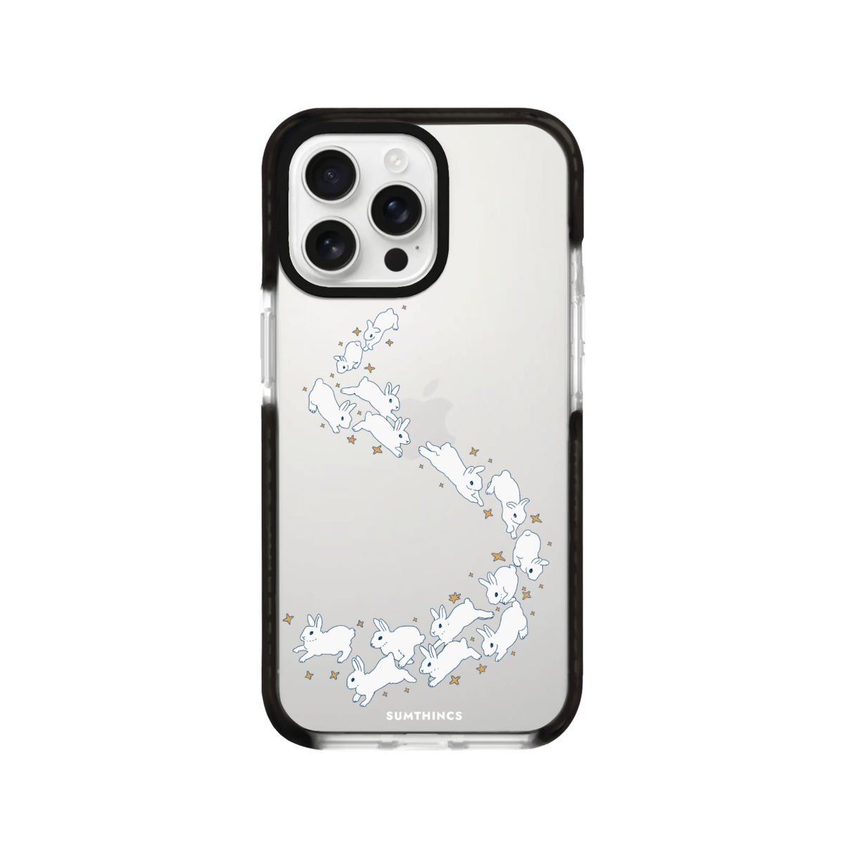 iPhone 16 Starry Bunnies Procase Şeffaf Telefon Kılıfı Siyah Şeffaf - SUMTHINCS