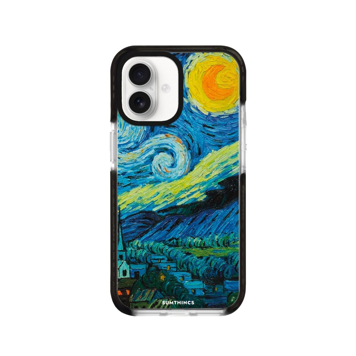 iPhone 16 Starry Night Procase Şeffaf Telefon Kılıfı Siyah Şeffaf - SUMTHINCS