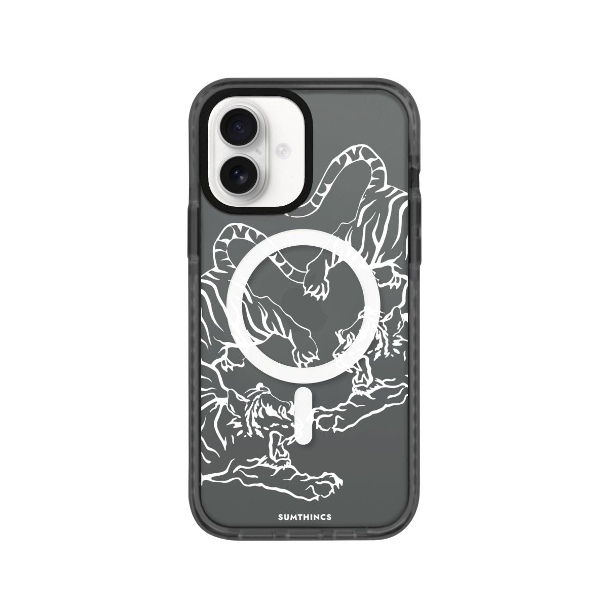 iPhone 16 Tigers Magsafe Procase Şeffaf Telefon Kılıfı Antrasit - SUMTHINCS