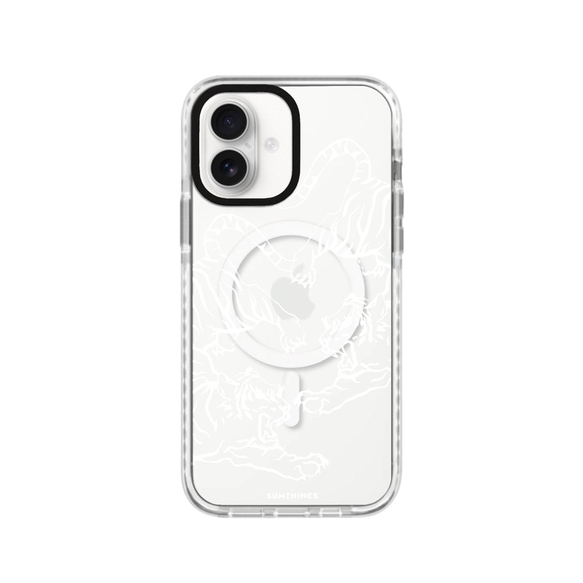 iPhone 16 Tigers Magsafe Procase Şeffaf Telefon Kılıfı Beyaz Şeffaf - SUMTHINCS