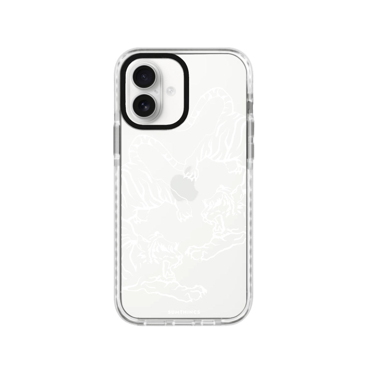iPhone 16 Tigers Procase Şeffaf Telefon Kılıfı Beyaz Şeffaf - SUMTHINCS
