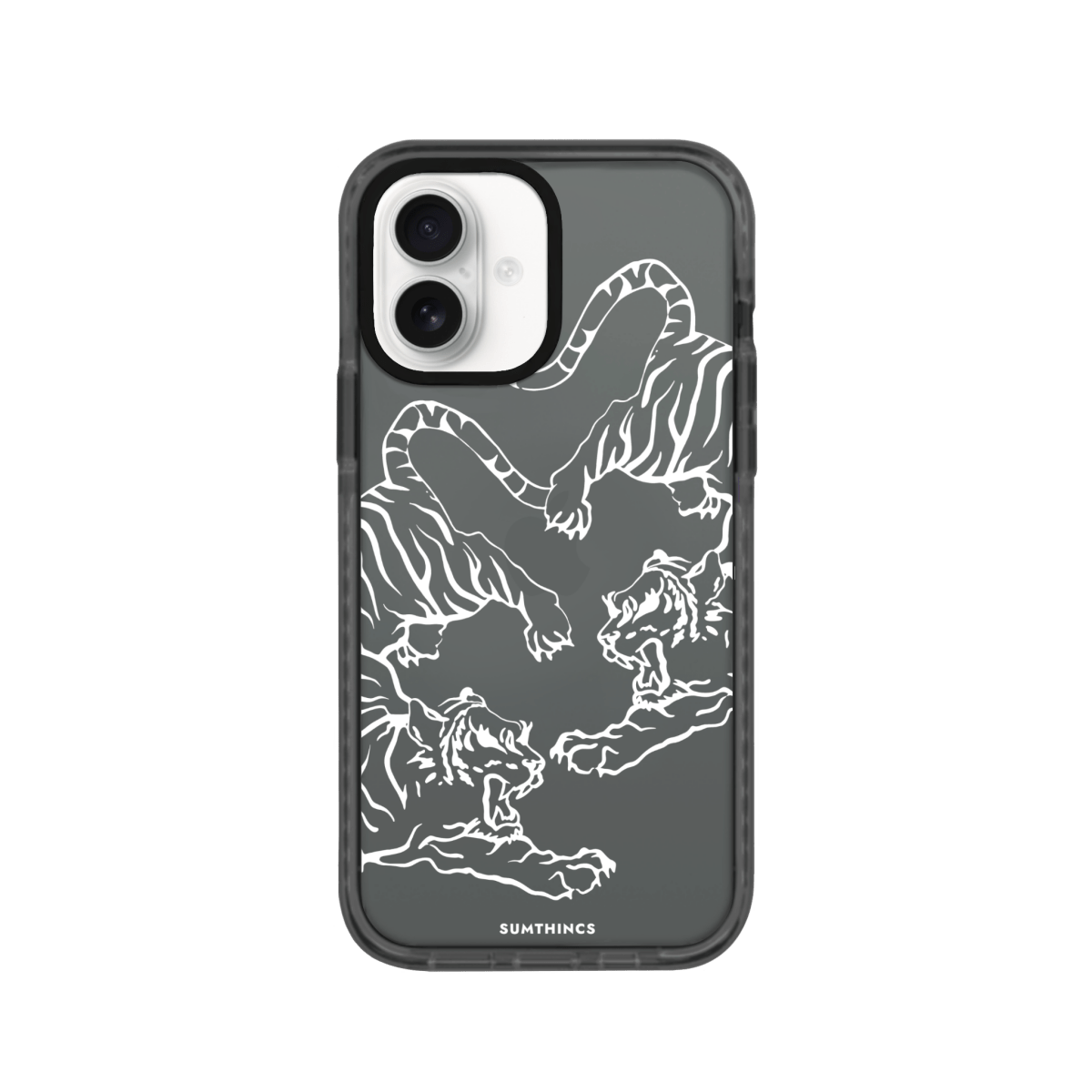 iPhone 16 Tigers Procase Şeffaf Telefon Kılıfı Antrasit - SUMTHINCS