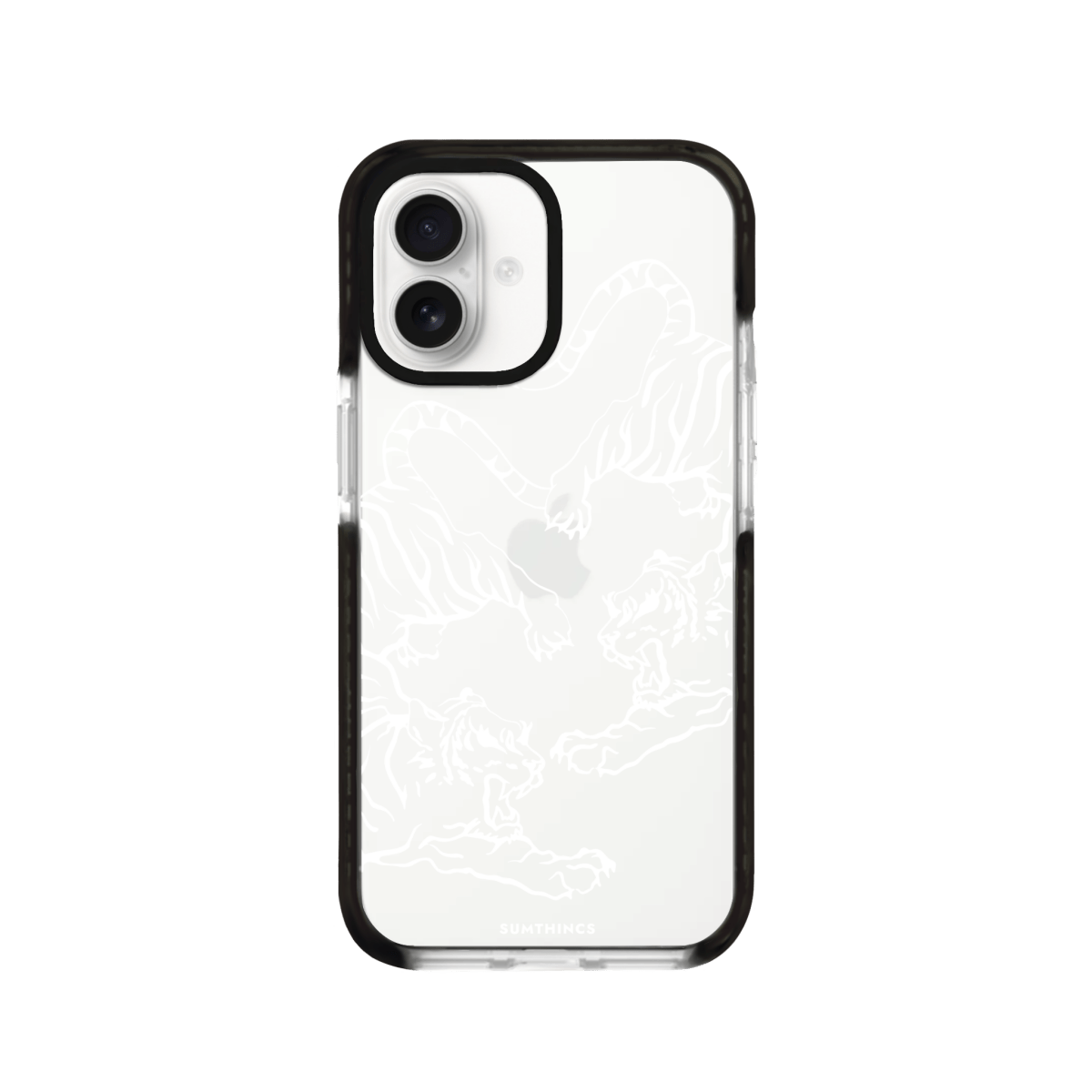 iPhone 16 Tigers Procase Şeffaf Telefon Kılıfı Siyah Şeffaf - SUMTHINCS