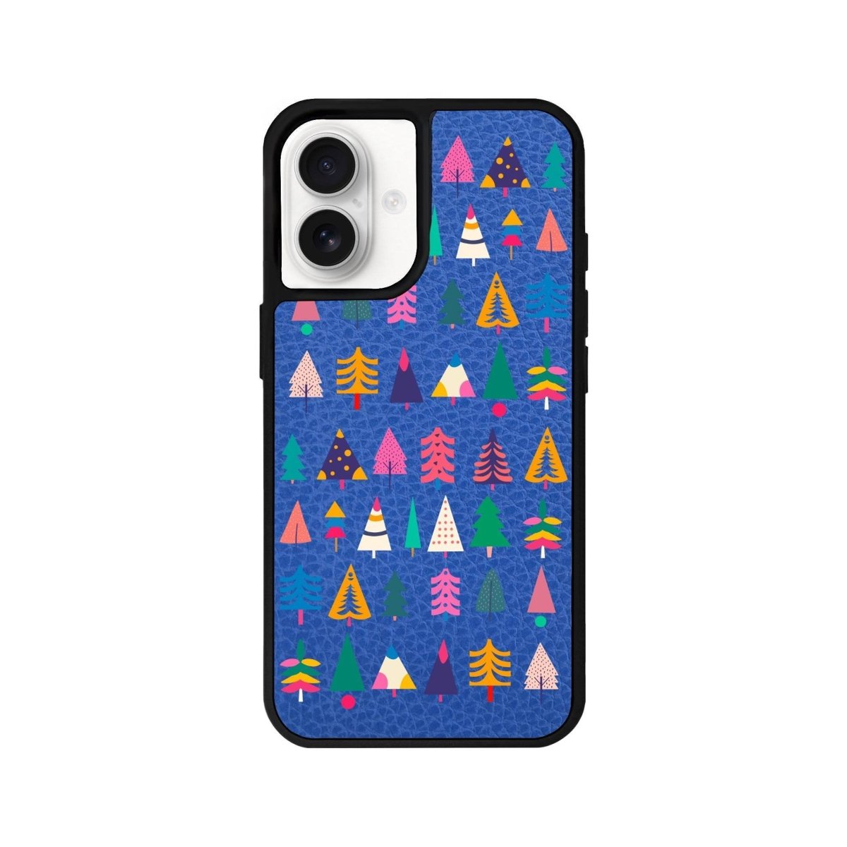 iPhone 16 Tiny Forest Leather Vegan Deri Telefon Kılıfı Mavi - SUMTHINCS