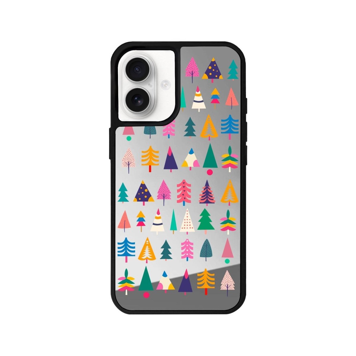 iPhone 16 Tiny Forest Mirror Aynalı Telefon Kılıfı Gümüş - SUMTHINCS