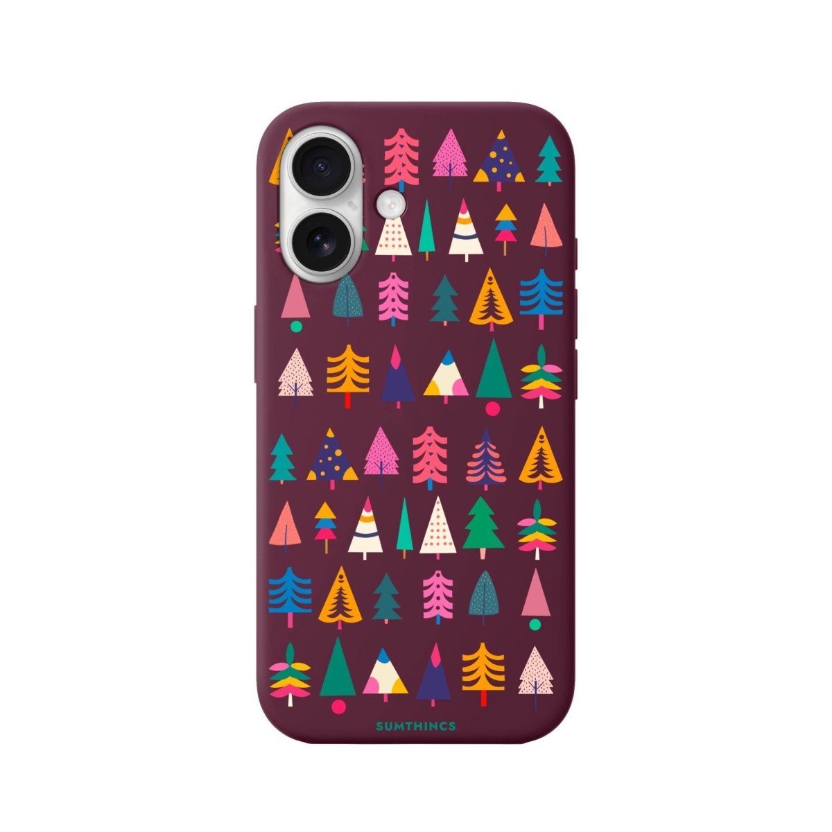 iPhone 16 Tiny Forest Premium Telefon Kılıfı Bordo - SUMTHINCS