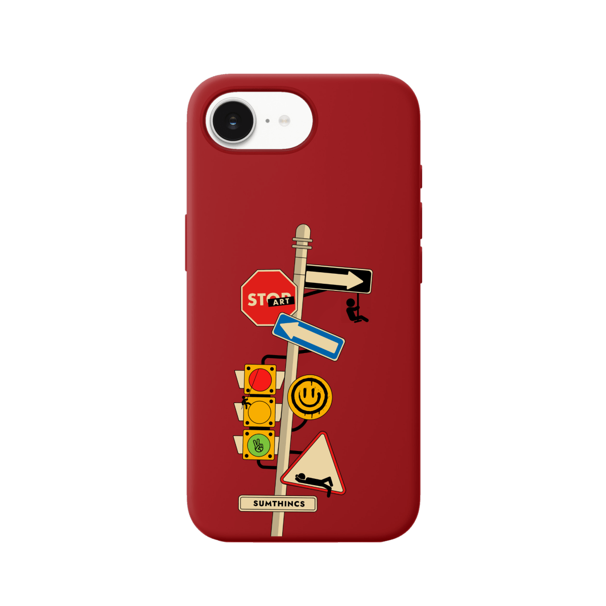 iPhone 16E Crossroad Premium Telefon Kılıfı Kırmızı - SUMTHINCS