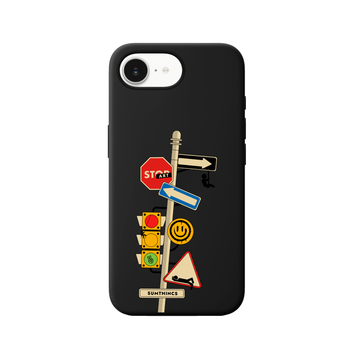 iPhone 16E Crossroad Premium Telefon Kılıfı Siyah - SUMTHINCS