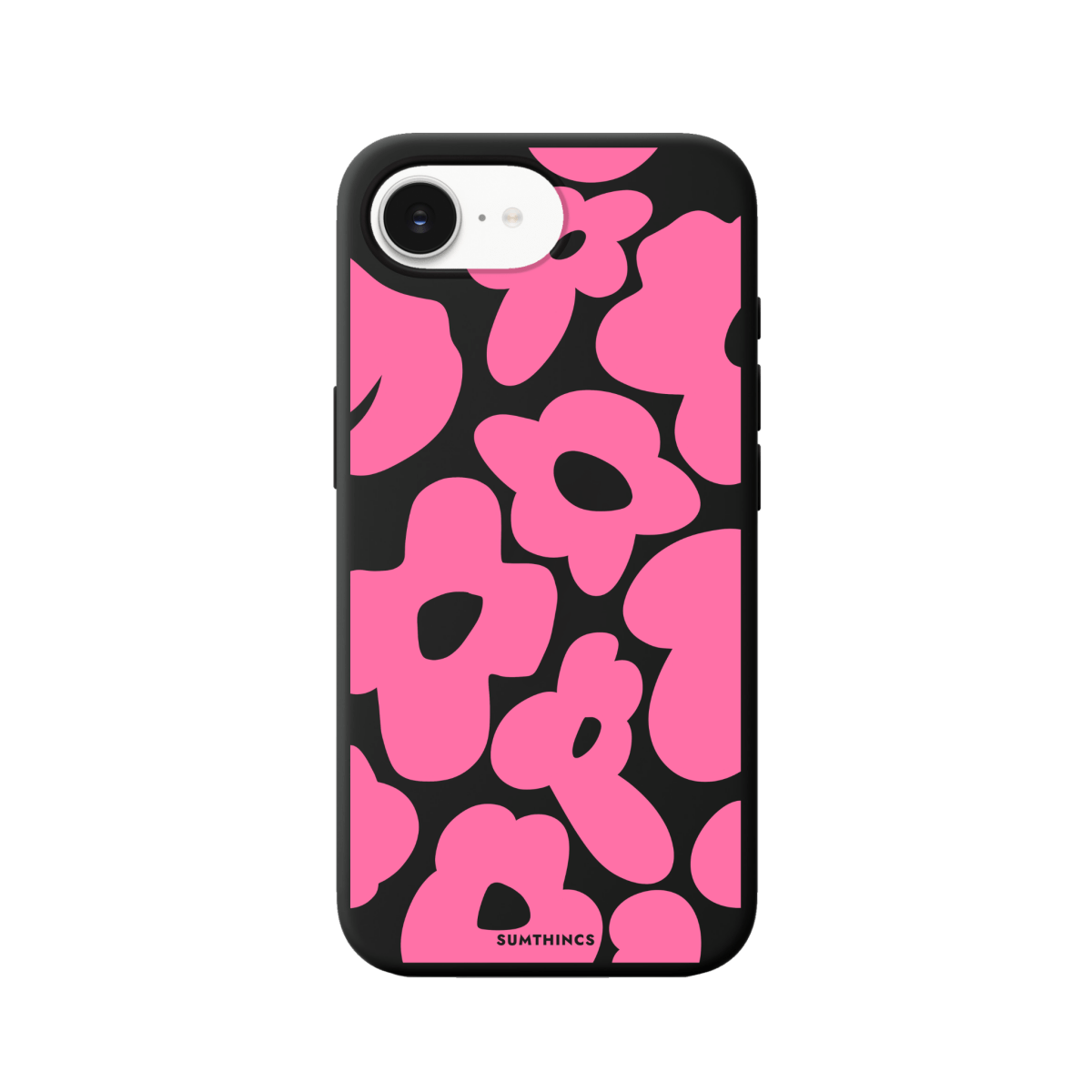 iPhone 16E Daisy Pop Premium Telefon Kılıfı Siyah - SUMTHINCS