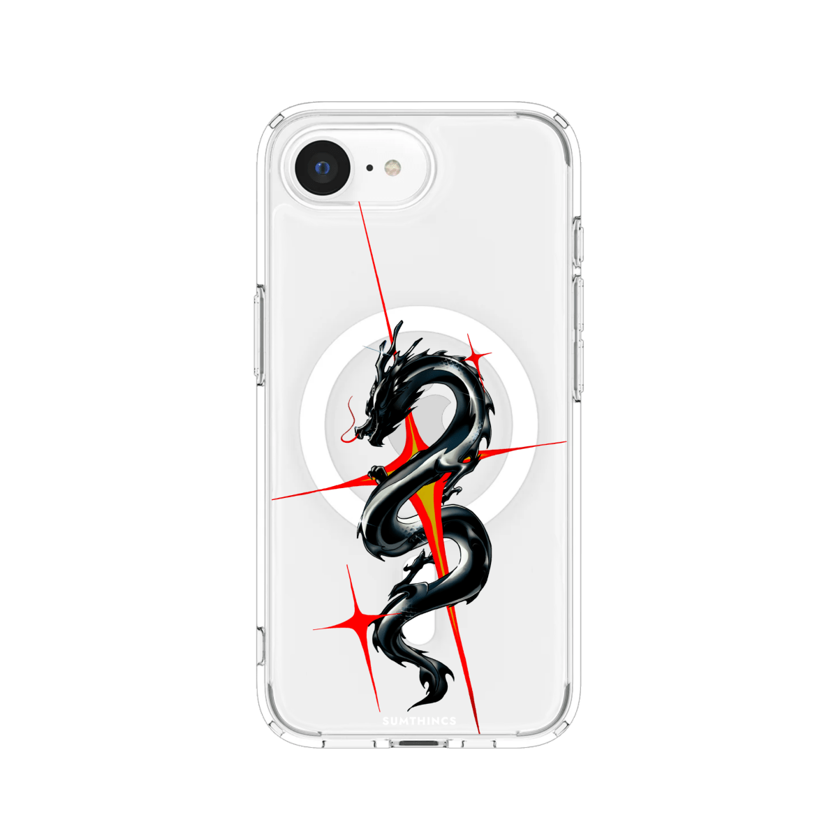 iPhone 16E Dragonflare Clear Magsafe Şeffaf Telefon Kılıfı - SUMTHINCS