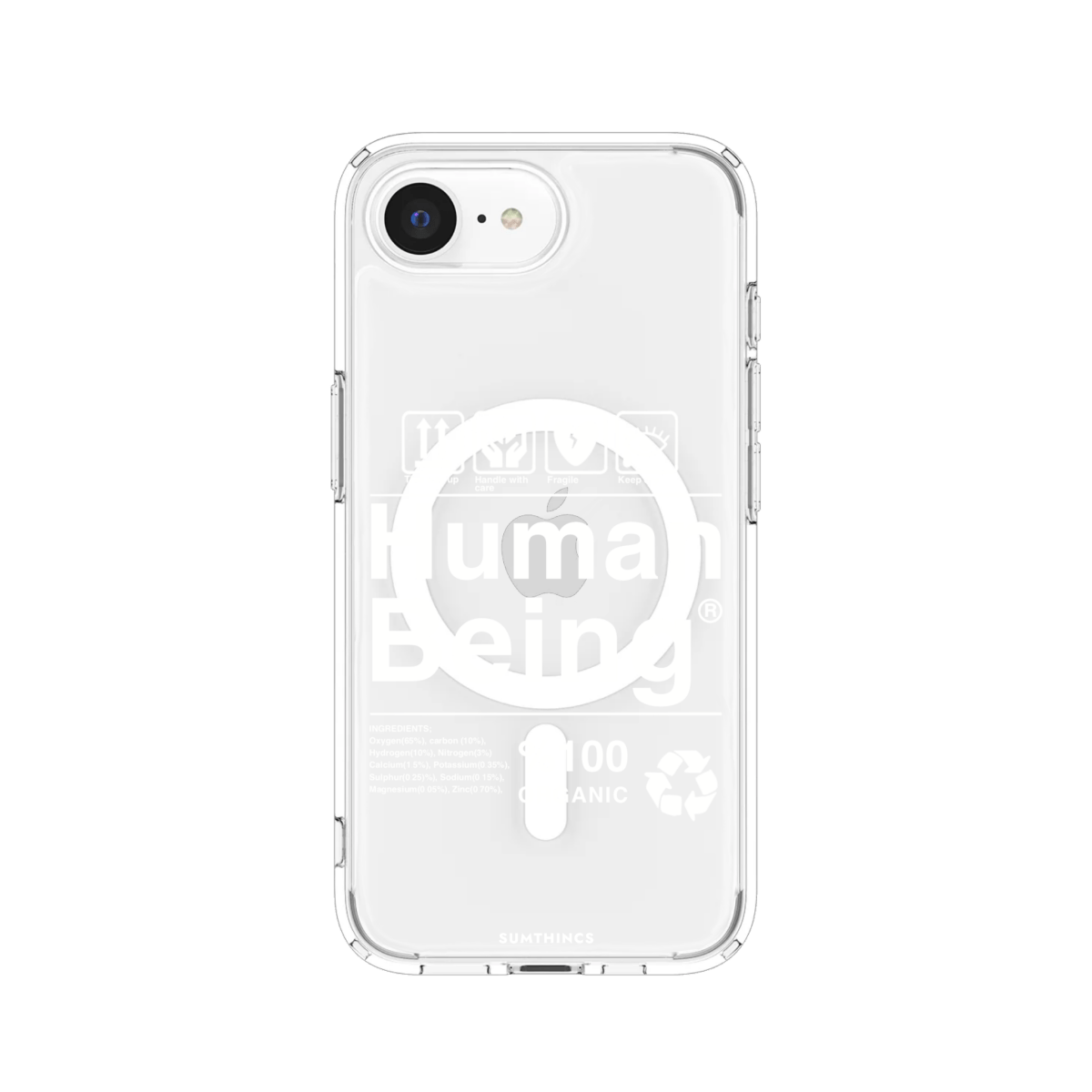 iPhone 16E Human Being Clear Magsafe Şeffaf Telefon Kılıfı - SUMTHINCS