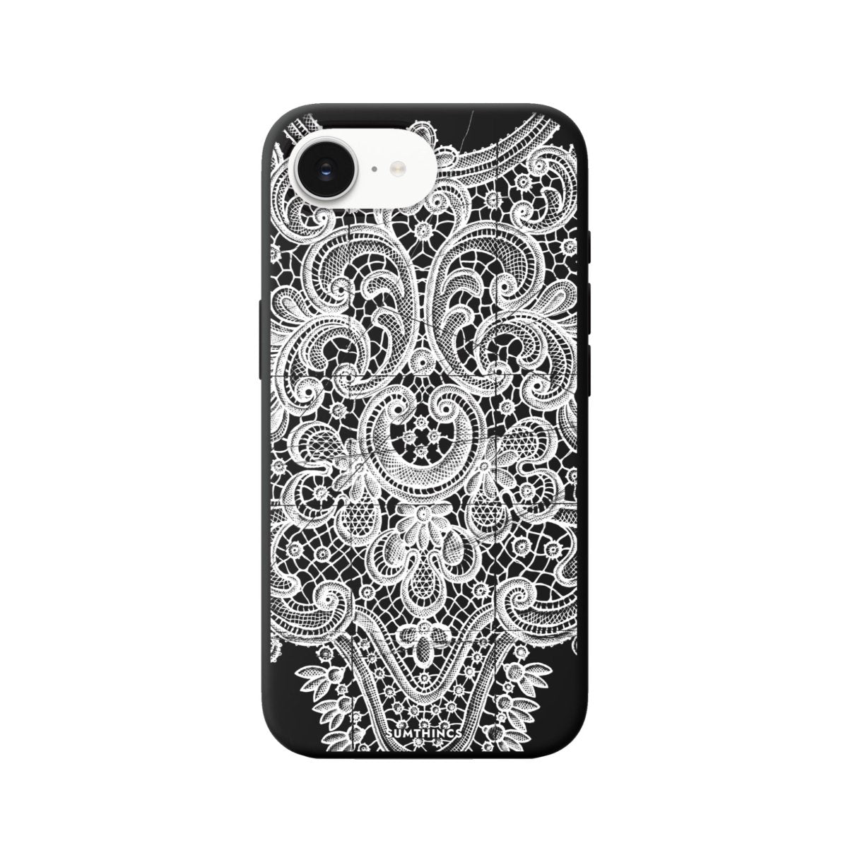 iPhone 16E Lacework Premium Telefon Kılıfı Siyah - SUMTHINCS