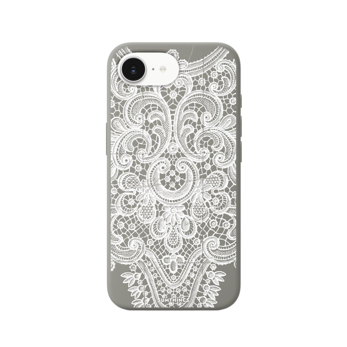 iPhone 16E Lacework Premium Telefon Kılıfı Gri - SUMTHINCS
