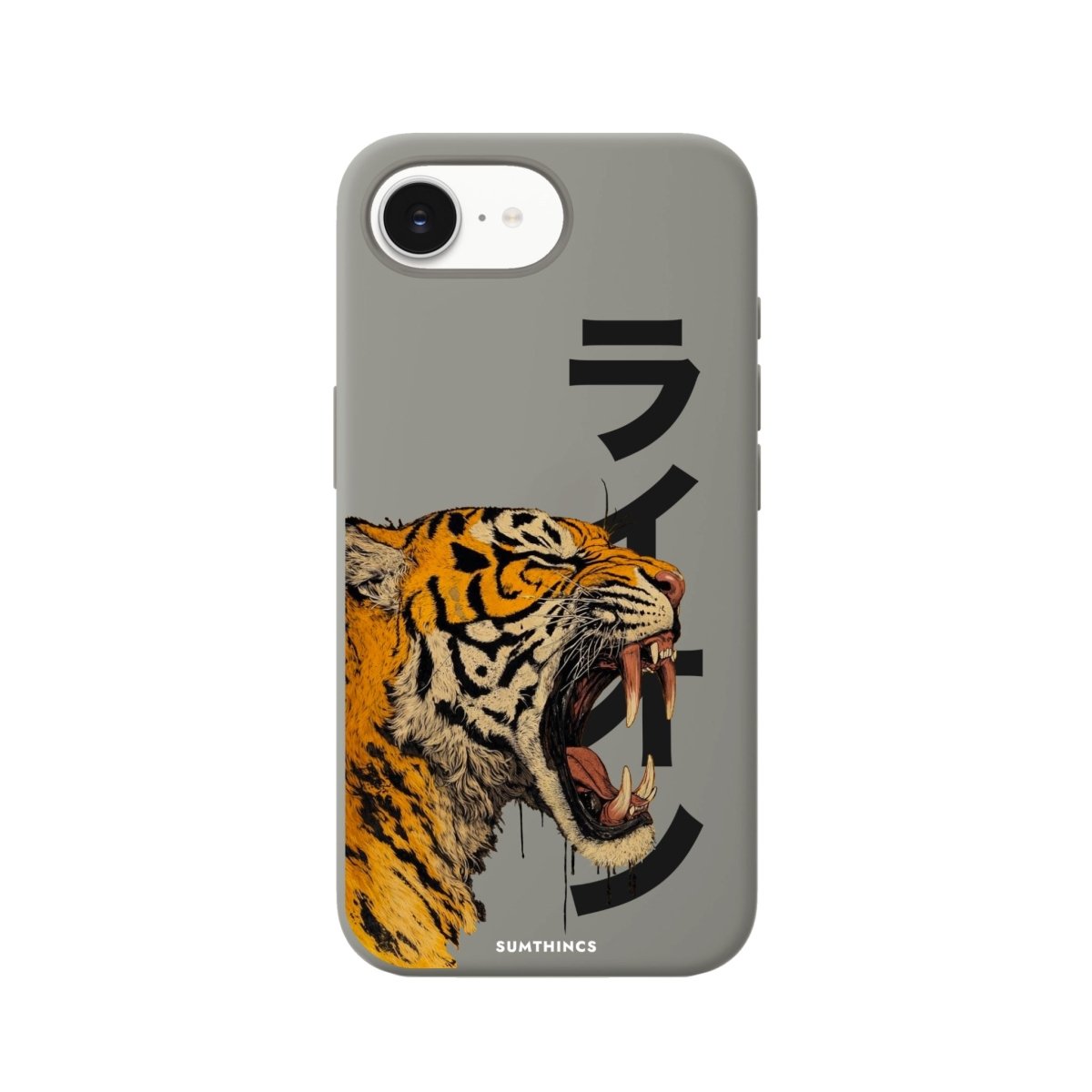 iPhone 16E Lion Premium Telefon Kılıfı Gri - Sumthincs