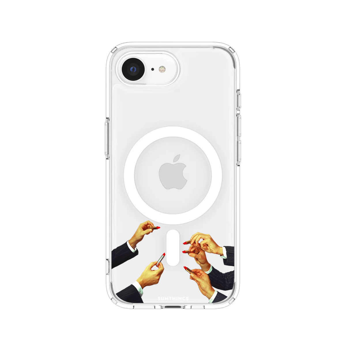 iPhone 16E Lipstick Clear Magsafe Şeffaf Telefon Kılıfı - SUMTHINCS