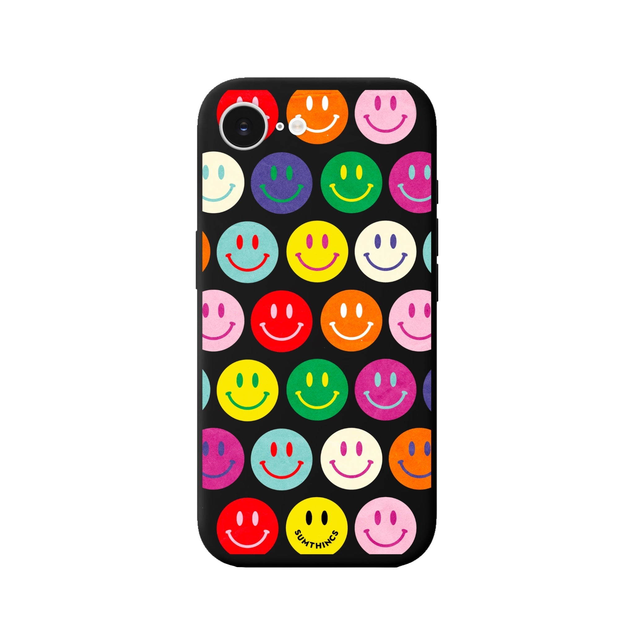 iPhone 16E Miles of Smiles Premium Telefon Kılıfı Siyah - SUMTHINCS