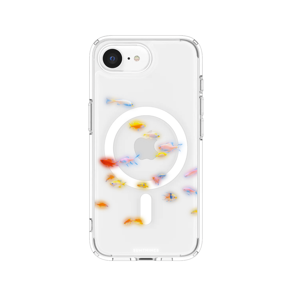 iPhone 16E Neon Fish Clear Magsafe Şeffaf Telefon Kılıfı - SUMTHINCS