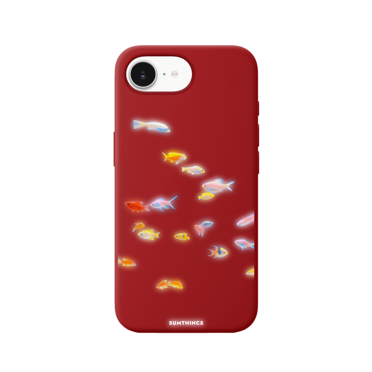 iPhone 16E Neon Fish Premium Telefon Kılıfı Kırmızı - SUMTHINCS