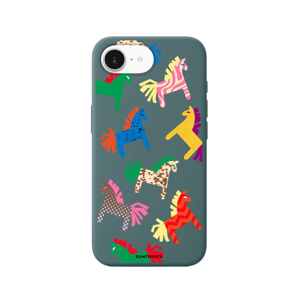 iPhone 16E Ponies Premium Telefon Kılıfı Kaktüs Yeşili - SUMTHINCS