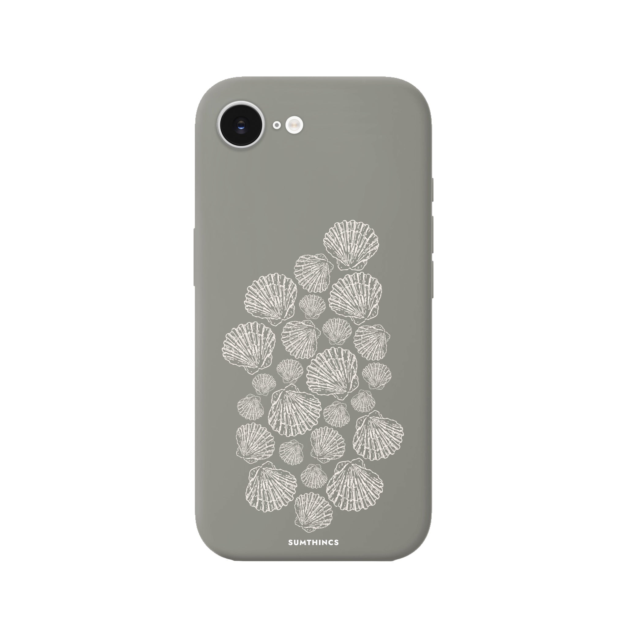iPhone 16E Shell Print Premium Telefon Kılıfı Gri - SUMTHINCS