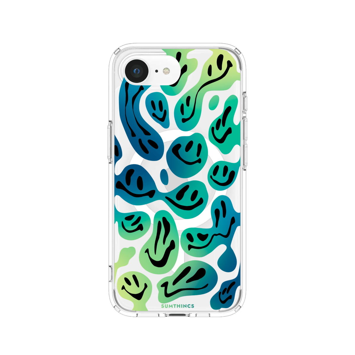 iPhone 16E Smiley Clear Magsafe Şeffaf Telefon Kılıfı - SUMTHINCS
