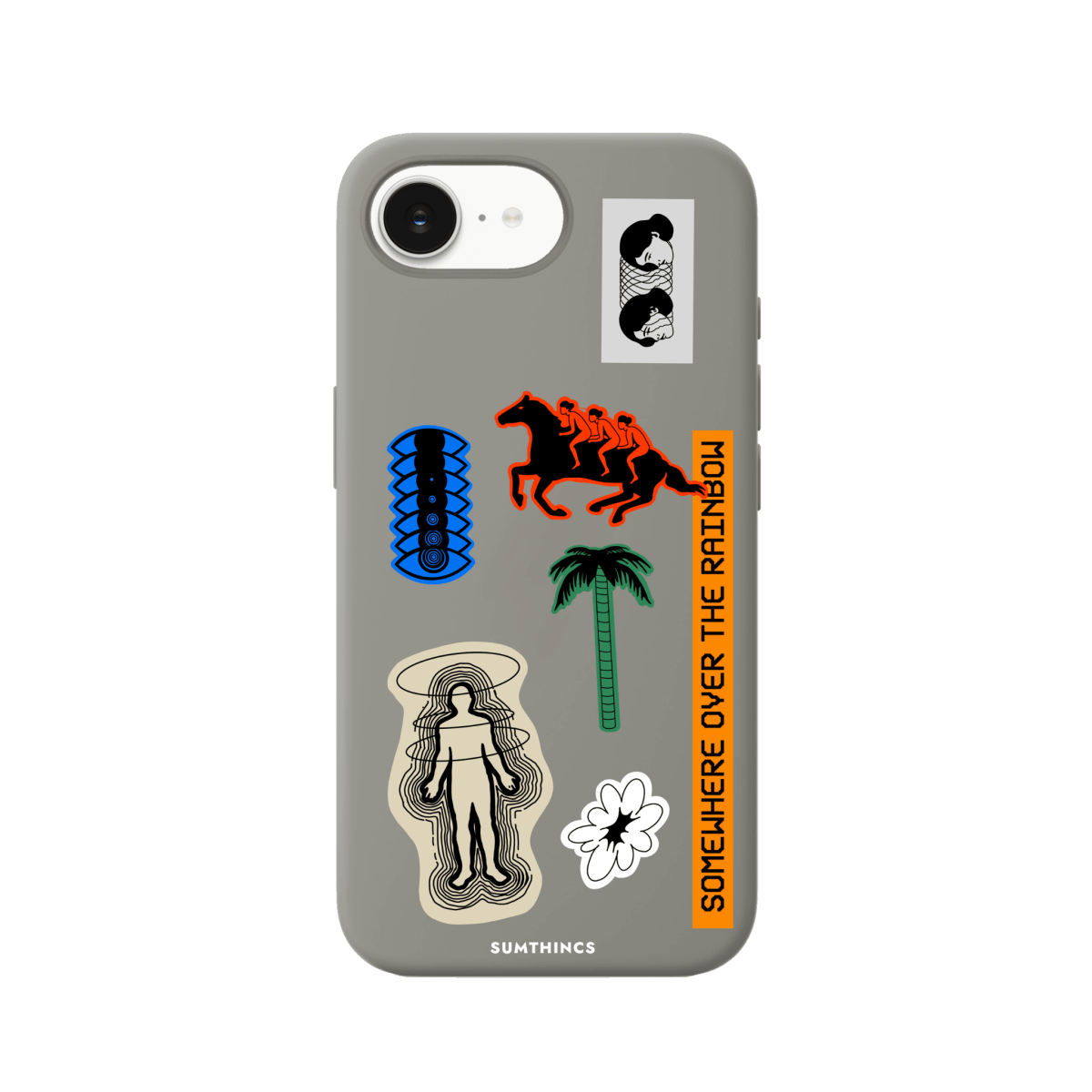 iPhone 16E Somewhere Premium Telefon Kılıfı Gri - SUMTHINCS