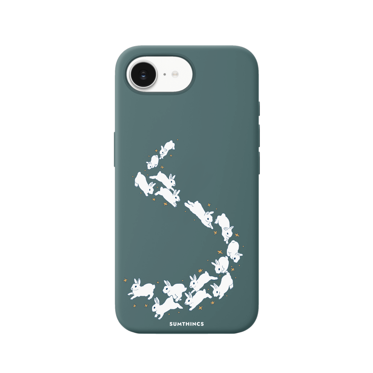 iPhone 16E Starry Bunnies Premium Telefon Kılıfı Kaktüs Yeşili - SUMTHINCS