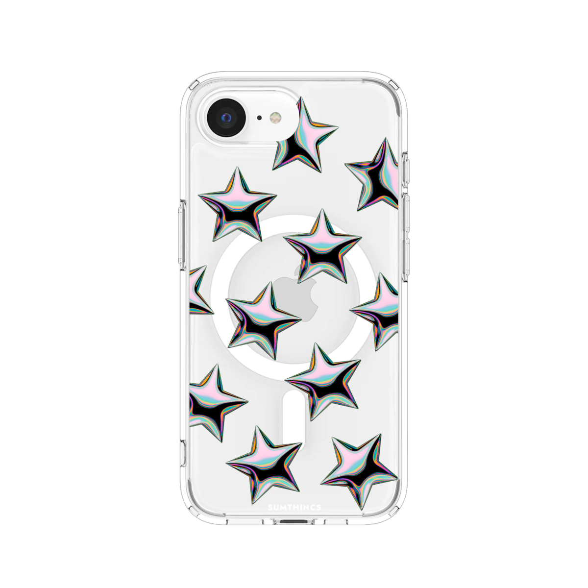 iPhone 16E Stars Clear Magsafe Şeffaf Telefon Kılıfı - SUMTHINCS