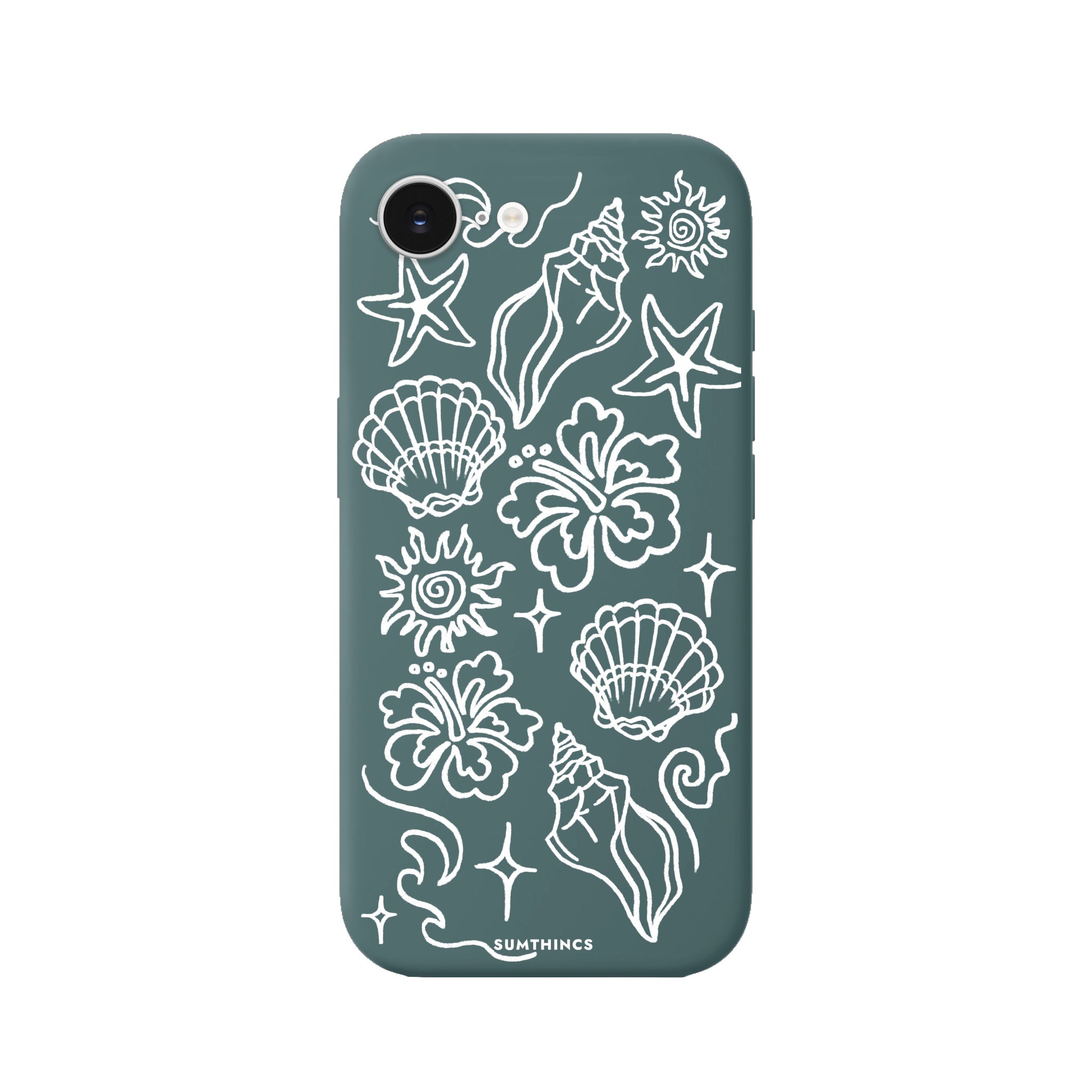 iPhone 16E Summer Sketch Premium Telefon Kılıfı Kaktüs Yeşili - SUMTHINCS