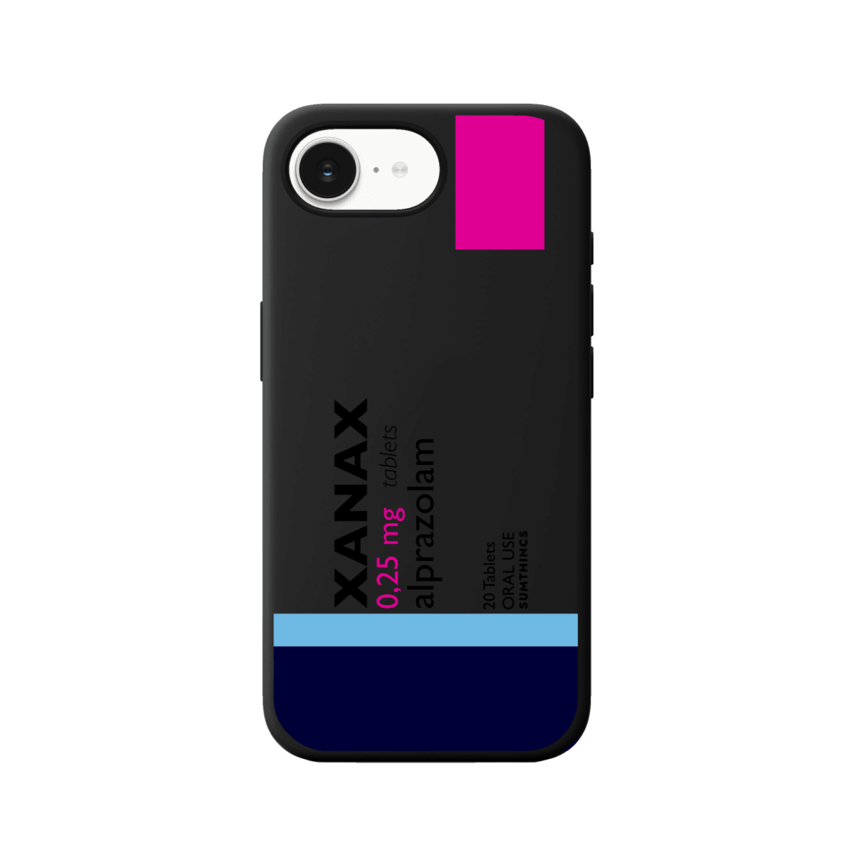 iPhone 16E Xanax Premium Telefon Kılıfı Siyah - Sumthincs