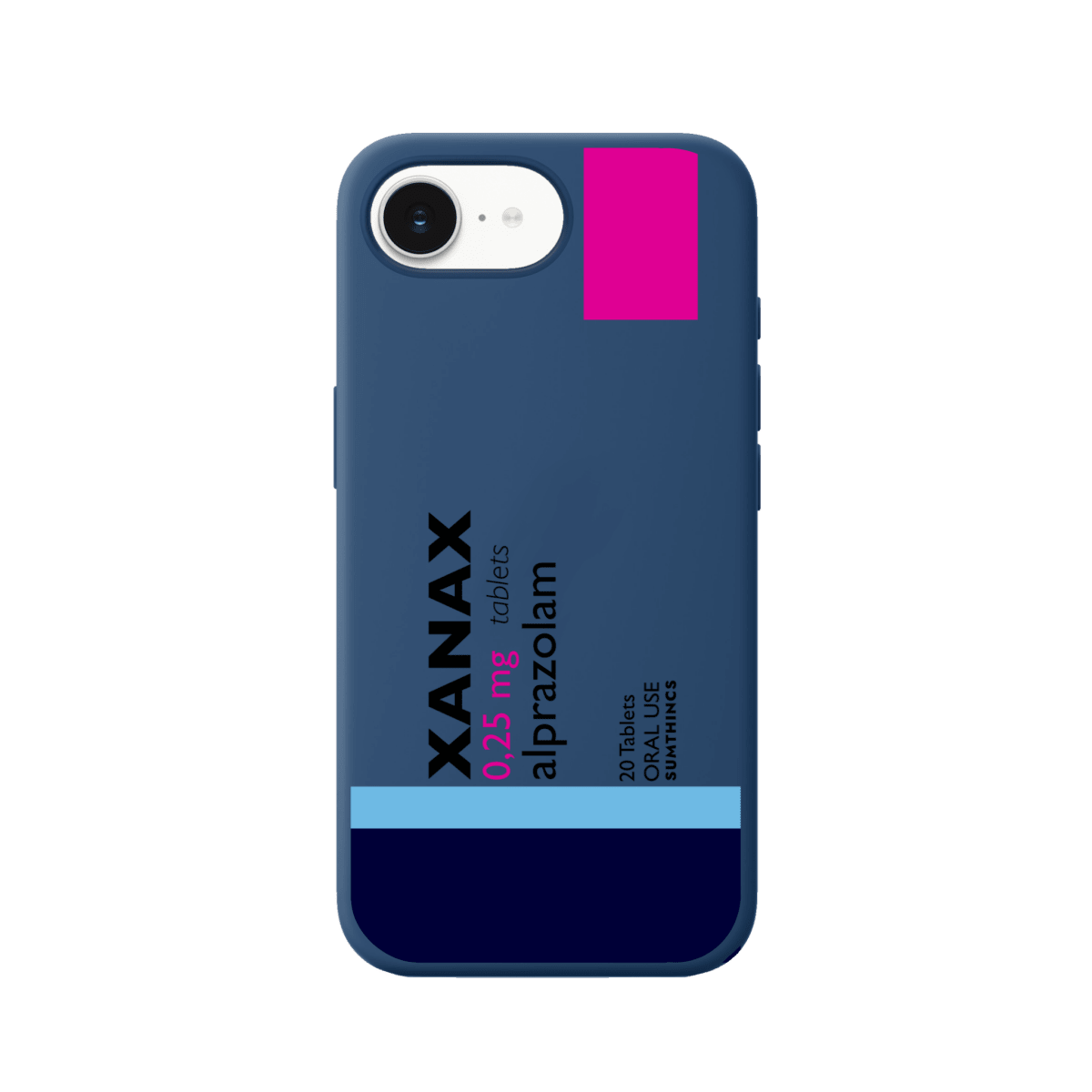 iPhone 16E Xanax Premium Telefon Kılıfı Pasifik Mavi - Sumthincs