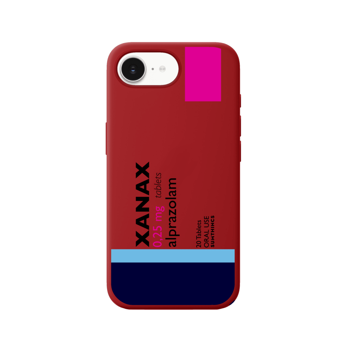 iPhone 16E Xanax Premium Telefon Kılıfı Kırmızı - Sumthincs