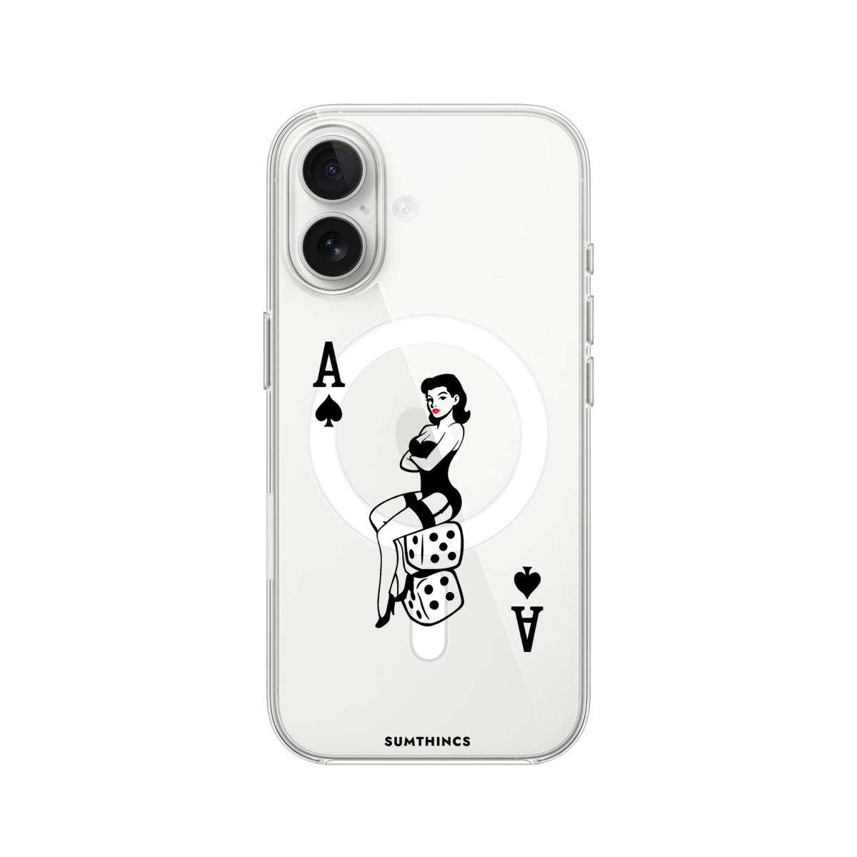 iPhone 17 Ace Queen Clear Magsafe Şeffaf Telefon Kılıfı - SUMTHINCS