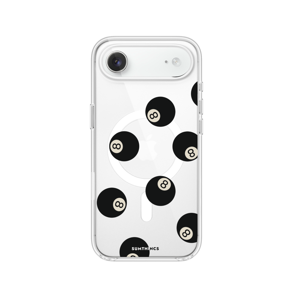 iPhone 17 Air 8Ball Clear Magsafe Şeffaf Telefon Kılıfı - SUMTHINCS