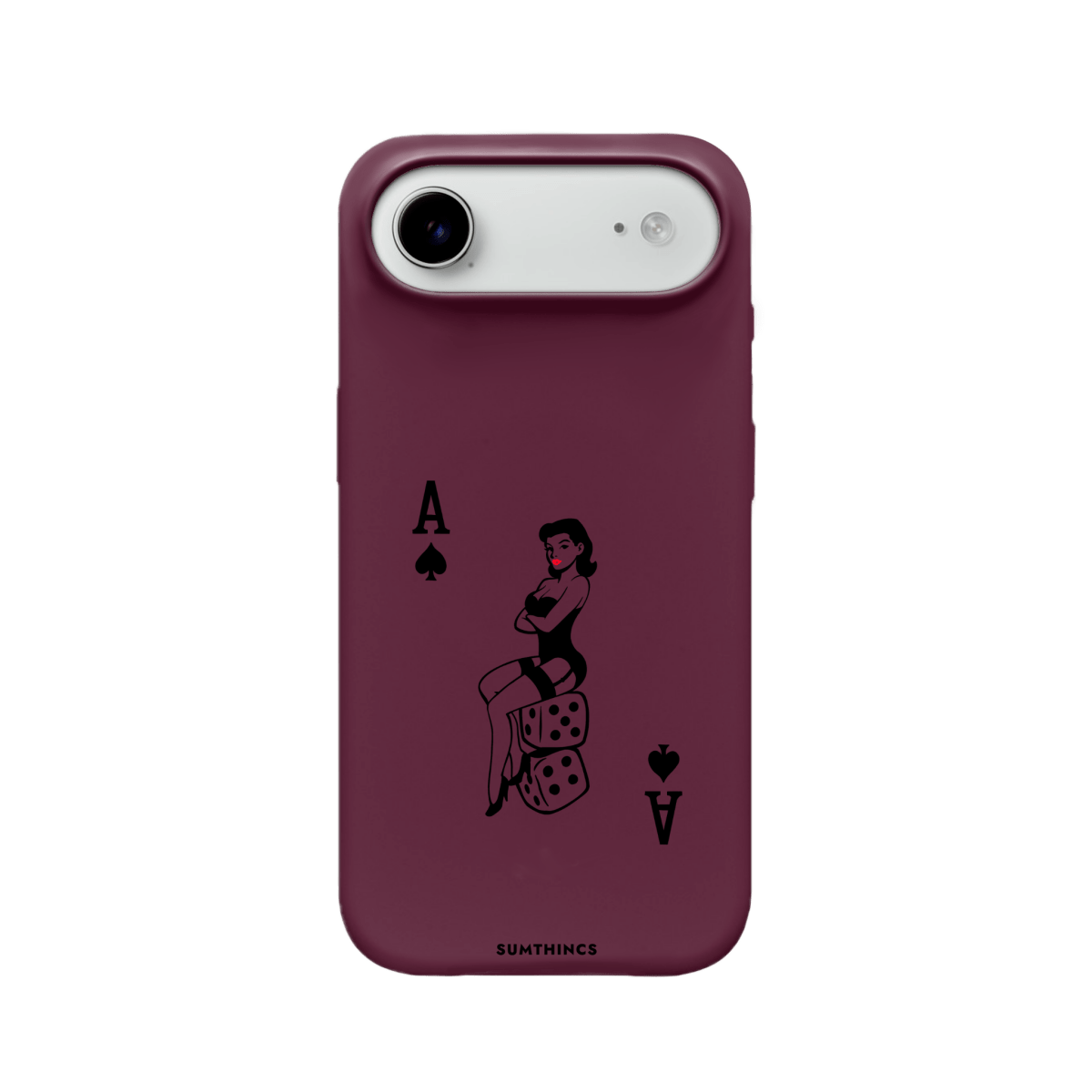 iPhone 17 Air Ace Queen Premium Telefon Kılıfı Bordo - SUMTHINCS