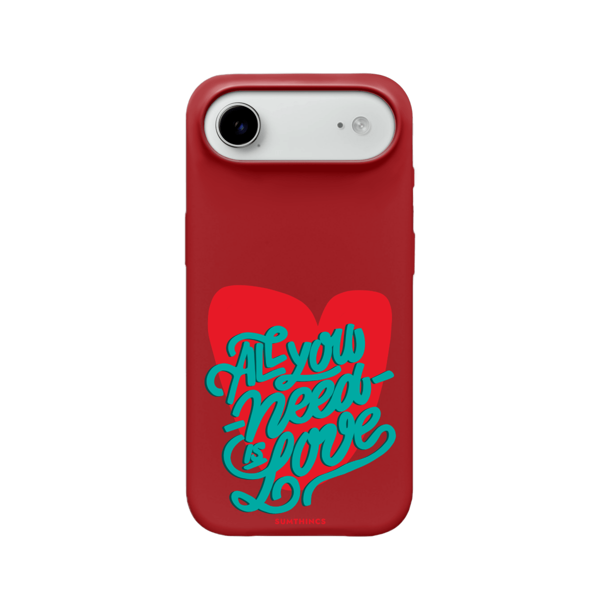 iPhone 17 Air All You Need is Love Premium Telefon Kılıfı Kırmızı - SUMTHINCS
