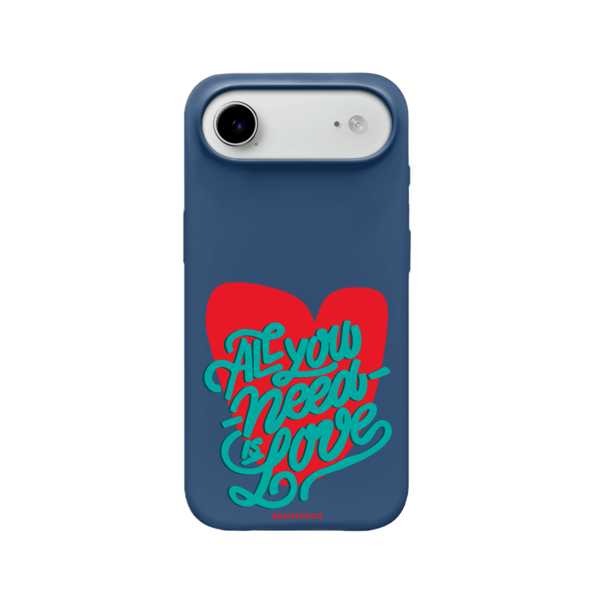 iPhone 17 Air All You Need is Love Premium Telefon Kılıfı Pasifik Mavi - SUMTHINCS