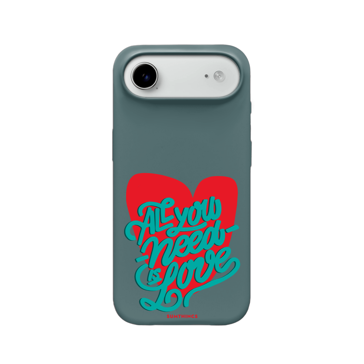 iPhone 17 Air All You Need is Love Premium Telefon Kılıfı Kaktüs Yeşili - SUMTHINCS