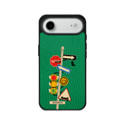 iPhone 17 Air Crossroad Leather Vegan Deri Telefon Kılıfı Yeşil - SUMTHINCS