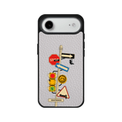 iPhone 17 Air Crossroad Leather Vegan Deri Telefon Kılıfı Gri - SUMTHINCS