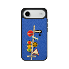 iPhone 17 Air Crossroad Leather Vegan Deri Telefon Kılıfı Mavi - SUMTHINCS